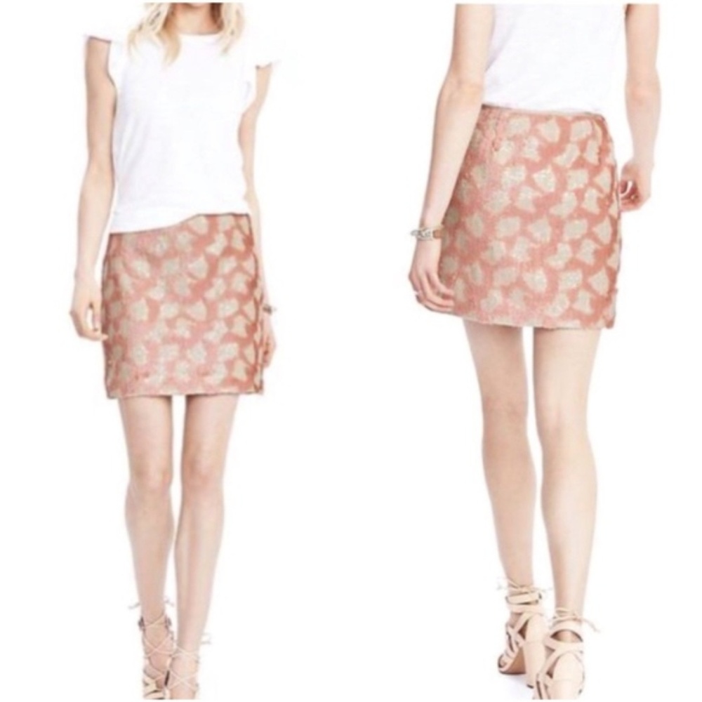 Banana Republic Sequin Dot Mini Skirt 10 pink